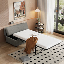 Load image into Gallery viewer, Twin Size Folding Ottoman Sleeper Bed With Mattress Convertible Guest Bed