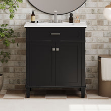 Load image into Gallery viewer, Bathroom Vanity With Ceramic Basin, Soft Close Door And Adjustable Shelves