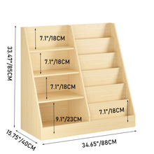 Load image into Gallery viewer, Bookshelf And Toy Storage Organizer, 4 Tier Bookcase With Display Stand For Playroom