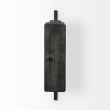 Load image into Gallery viewer, Rectangular Large Industrial Style Wall Clock - Black