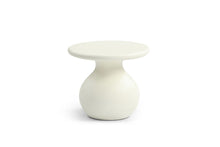 Load image into Gallery viewer, Fiber Glass Round Curvaceous Pedestal End Table - Beige