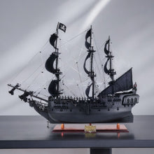 Load image into Gallery viewer, Hand Painted Model Boat Tabletop Sculpture - Black