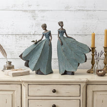 Load image into Gallery viewer, Woman Figurine Tabletop Sculpture (Set of 2) - Blue