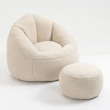 Load image into Gallery viewer, Bedding Bean Bag Sofa Chair High Pressure Foam With Footrest