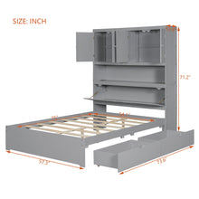 Load image into Gallery viewer, Platform Bed With USB, Storage Headboard & Drawers