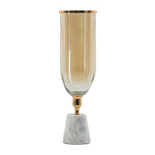 Load image into Gallery viewer, Marble Table Vase (565436) - Gold / White