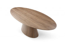 Load image into Gallery viewer, 95" Oval Solid Wood Pedestal Base Dining Table - Brown