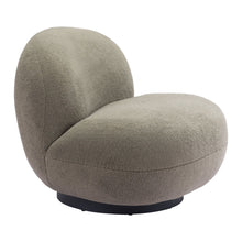 Load image into Gallery viewer, Sherpa Slipper Chair - Khaki Green And Black