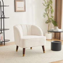 Load image into Gallery viewer, Elegant Upholstered Barrel Accent Chair With Wooden Legs