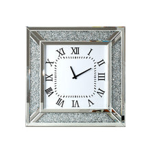 Load image into Gallery viewer, Silent Analog Square Wall Clock - Silver
