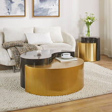 Load image into Gallery viewer, Ying Yang - Coffee Table - Gold / Black