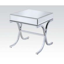 Load image into Gallery viewer, Glass Square Mirrored End Table - Silver And Clear