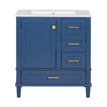 Load image into Gallery viewer, Bathroom Vanity, Modern Bathroom Cabinet With Sink Combo Set, Bathroom Storage Cabinet With A Soft Closing Door And 3 Drawers, Solid Wood Frame