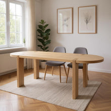 Load image into Gallery viewer, 91" Wood Oval Dining Table - Brown