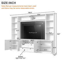 Load image into Gallery viewer, Farmhouse Elegant Entertainment Center Wall Unit With 4 Drawers