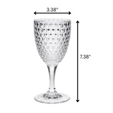 Load image into Gallery viewer, Diamond Cut Plastic Wine Glasses (Set of 4)