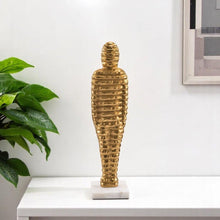 Load image into Gallery viewer, Marble Mummy Tabletop Sculpture - Gold / White