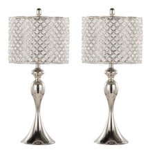 Load image into Gallery viewer, Ashland - Contemporary Table Lamp Square Clear Crystal (Set of 2) - Polished Nickel