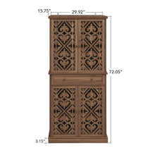 Load image into Gallery viewer, 4 Door Cabinet With 1 Drawer, With 4 Adjustable Inner Shelves, Storage Cabinet