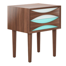 Load image into Gallery viewer, 20" Two Drawer Nightstand - Wood Brown