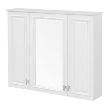 Load image into Gallery viewer, Wall Mounted Mirror Cabinet With 5 Adjustable Shelves, Rectangular Storage For Bathroom - White