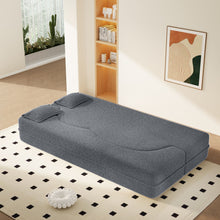 Load image into Gallery viewer, Modern Floor Sofa With 2 Pillows, Twin Size For Living Room