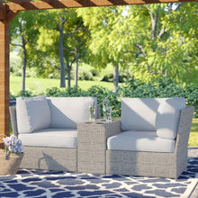Load image into Gallery viewer, Outdoor Wicker Loveseat With Cushions