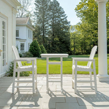 Load image into Gallery viewer, Outdoor Bar Height Adirondack Patio Chair With Cup Holder And Armrests All Weather UV Resistant - White