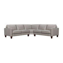 Load image into Gallery viewer, Leather L Shaped Three Piece Corner Sectional - Gray