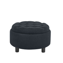 Load image into Gallery viewer, Storage Round Footstool Table Ottoman