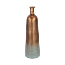 Load image into Gallery viewer, Abstract Tapered Floor Vase - Copper / Teal