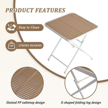 Load image into Gallery viewer, Modern Folding Square Table, Water Proof And Wear Resistant - Apricot / White