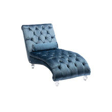 Load image into Gallery viewer, Velvet Chaise Lounge Indoor, Button Tufted Upholstered Chaise Lounge Chair With Pillow