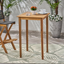 Load image into Gallery viewer, Outdoor Minimalist Acacia Wood Square Bar Table