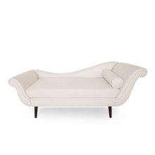 Load image into Gallery viewer, Auroral - Velvet Upholstered Chaise Lounge With Scrolled Arms And Tapered Legs