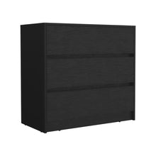 Load image into Gallery viewer, Wood Three Drawer Dresser - Black