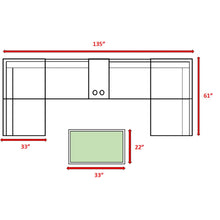 Load image into Gallery viewer, Stylish Modular Wicker Patio Seating Group