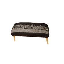 Load image into Gallery viewer, Wool Ottoman 38" - Brown / Gray