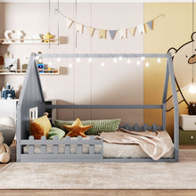 Load image into Gallery viewer, House Bed With Window And Fence
