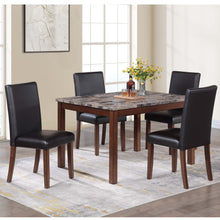 Load image into Gallery viewer, Dining Table With 4 Upholstered Side Chairs