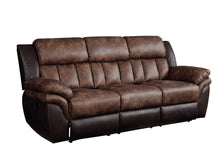 Load image into Gallery viewer, Microfiber Reclining Sofa With Black Legs - Espresso