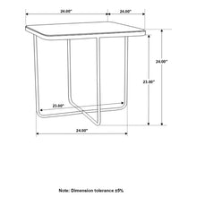Load image into Gallery viewer, Travertine Accent Table Geometric Design - Brown