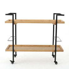Load image into Gallery viewer, Modern Industrial Bar Cart With Shelving And Casters