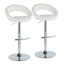 Load image into Gallery viewer, Posh - Contemporary Adjustable Barstool With Swivel With Rounded T Footrest (Set of 2)