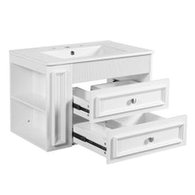 Load image into Gallery viewer, Wall Mounted Bathroom Vanity With 2 Drawers, Sink, Floating Storage Unit