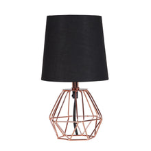 Load image into Gallery viewer, Copper Bedside Table Lamp With Empire Shade - Black