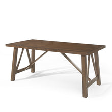 Load image into Gallery viewer, Farmhouse Style Dining Table With Wood Like Top