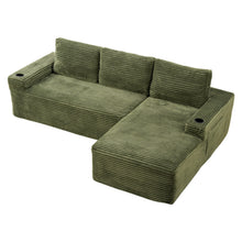 Load image into Gallery viewer, Cloud Sectional Couch, Modular Sectional Sofa With Deep Seat, Boneless Couches With L-Shape Chaise For Living Room - Green