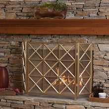 Load image into Gallery viewer, Margaret - 3 Panel Fireplace Screen Iron