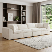 Load image into Gallery viewer, Chenille Modular Sofa Chaise With Toss Pillows (725204) - Beige